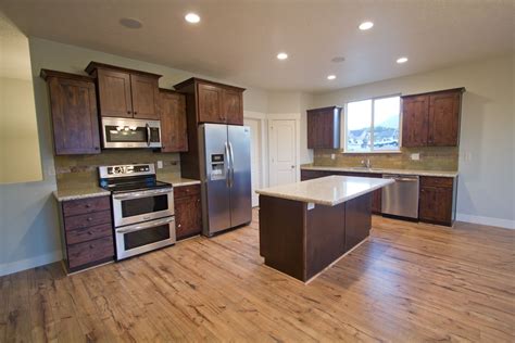 light wood flooring for espresso cabinets